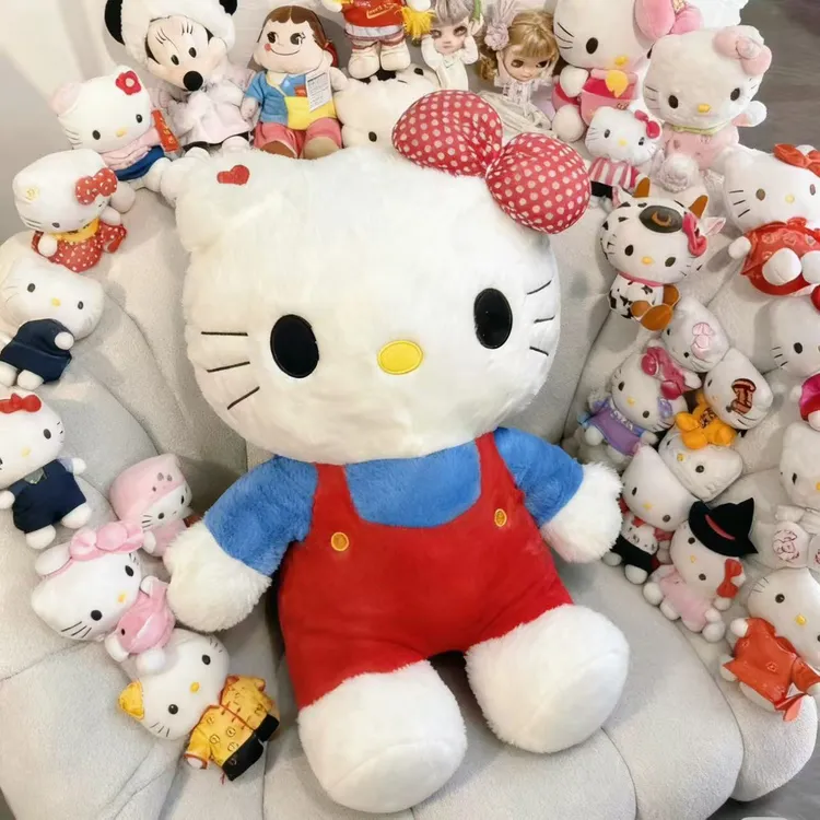 可爱卡通白皮猫毛绒公仔娃娃创意生日礼物送女朋友