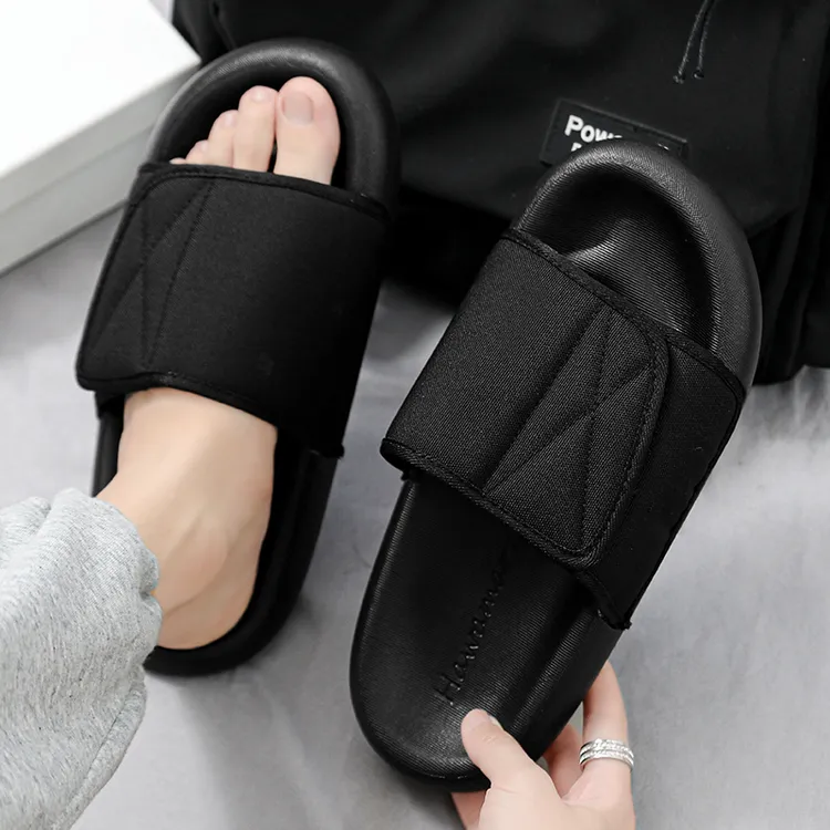 踩屎感一字拖平跟ins防滑素面厚底透气夏季网红欧若动感风男款