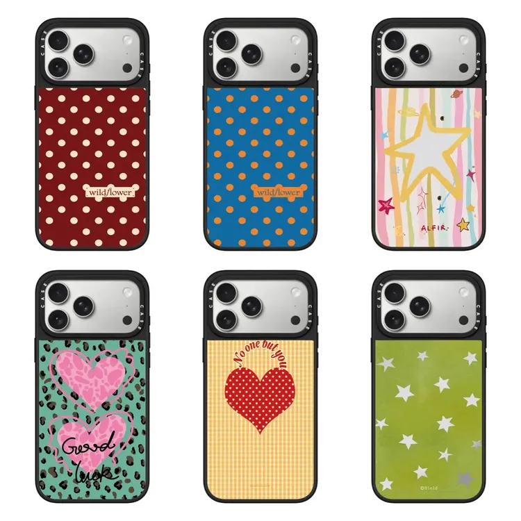 爱心豹纹波点星星iPhone17promax手机壳适用苹果16防摔15保护套14