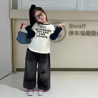 【米果妈】儿童2025秋季新款休闲百搭牛仔老爹裤B5010