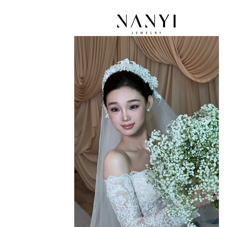 南一｜韩剧女主角 超火珍珠蕾丝软发箍