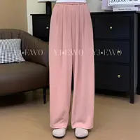 【现货】显瘦高腰休闲百搭薄款宽松垂感直筒裤-2266