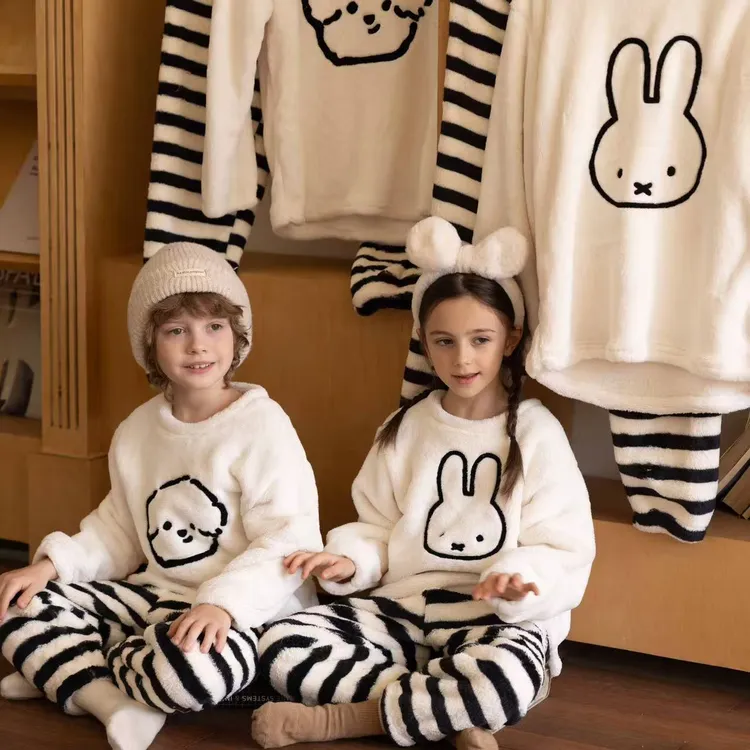亲子装 | 超软毛茸茸卡通睡衣25478