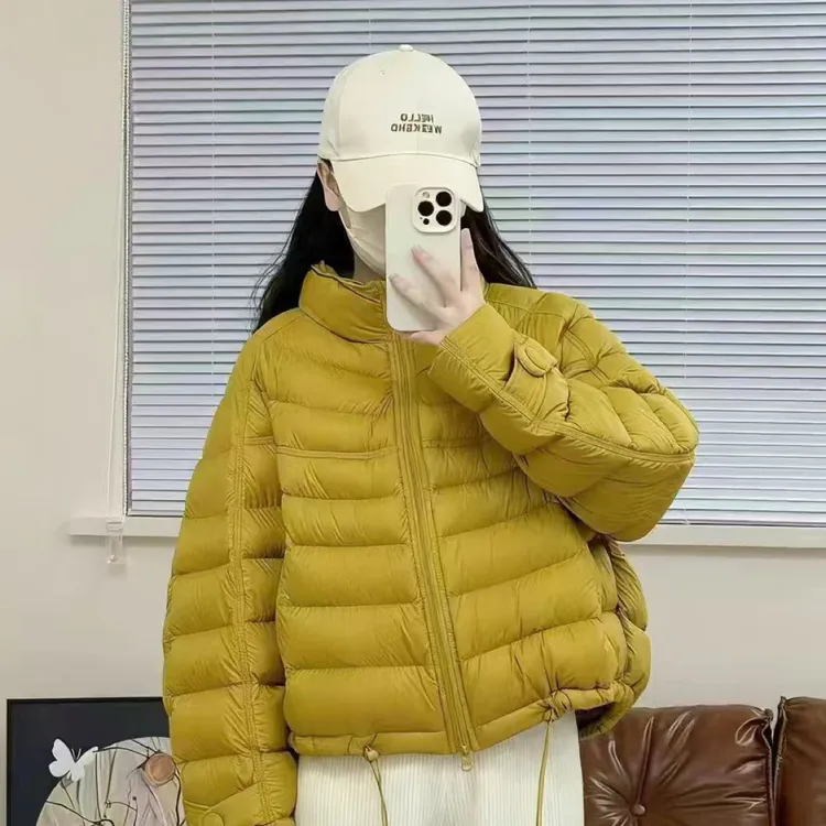 石墨烯云绒排骨轻薄女短款立领韩版宽松简约保暖秋冬休闲外套