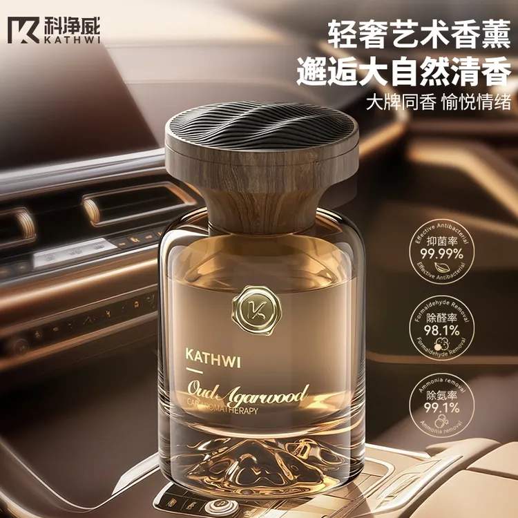 科净威【观山香薰】轻奢质感车载香薰清香除味摆件持久高级香水2