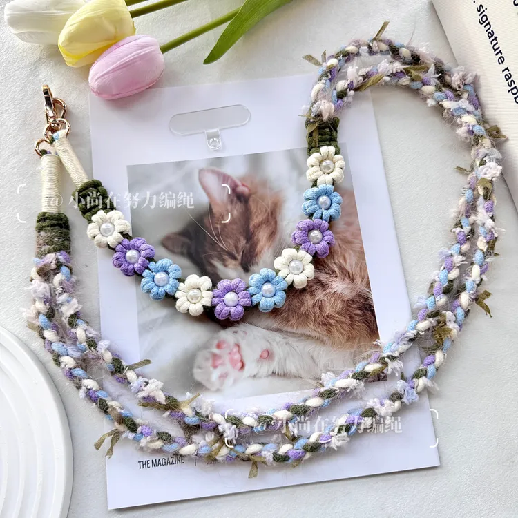 成品手机挂绳斜挎手工编织包包背带送礼物