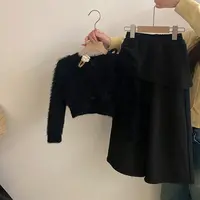 【安安家】女童秋冬季2025新款纯色针织开衫中小童洋气上衣潮rt2532