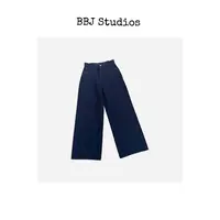 BBJ Studios｜经典植物染简约休闲纹理阔腿牛仔裤HZ302