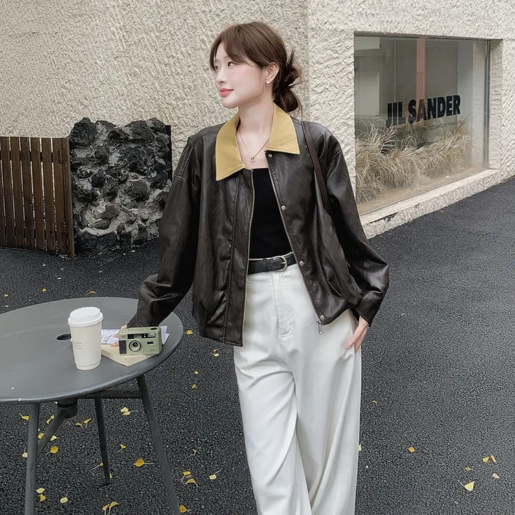 气质百搭慵懒风高级感上衣女2025秋季新款超好看时髦显瘦短款外套
