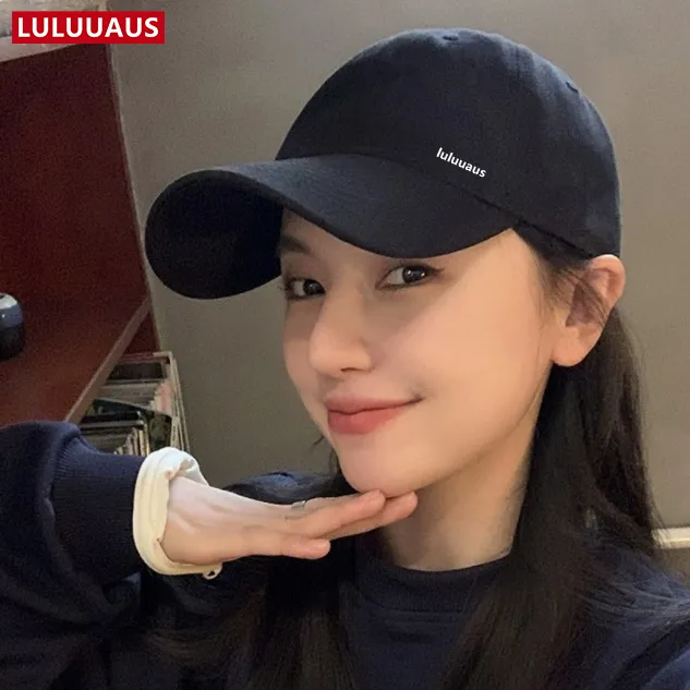 luluuaus新款潮牌纯色棒球帽女春夏季大头围鸭舌帽防晒帽子男士