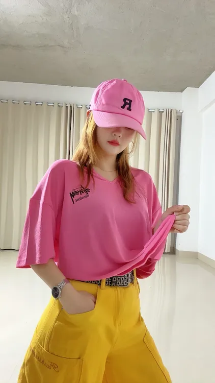 （主播推荐）2526冰感休闲宽松广场舞短袖防晒舒适时尚百搭气质衣服