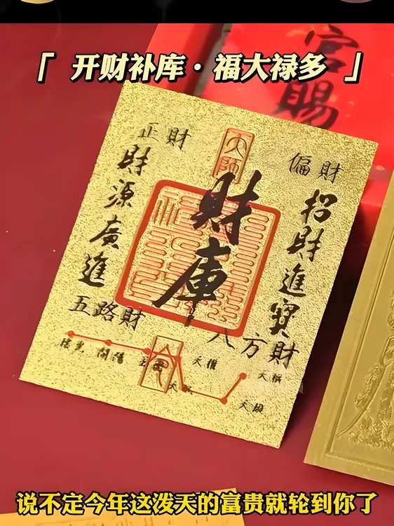 先生推荐财库手机贴纸创意寓意贴可用于钱包电脑装饰接财寓意好物