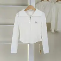 麦迪尚品 一路童行【诗M】30918136纯色翻领T恤春秋女商场撤柜