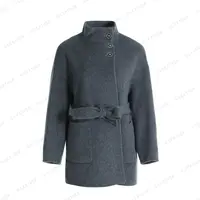 革美 时尚短款立领大衣MNE81394