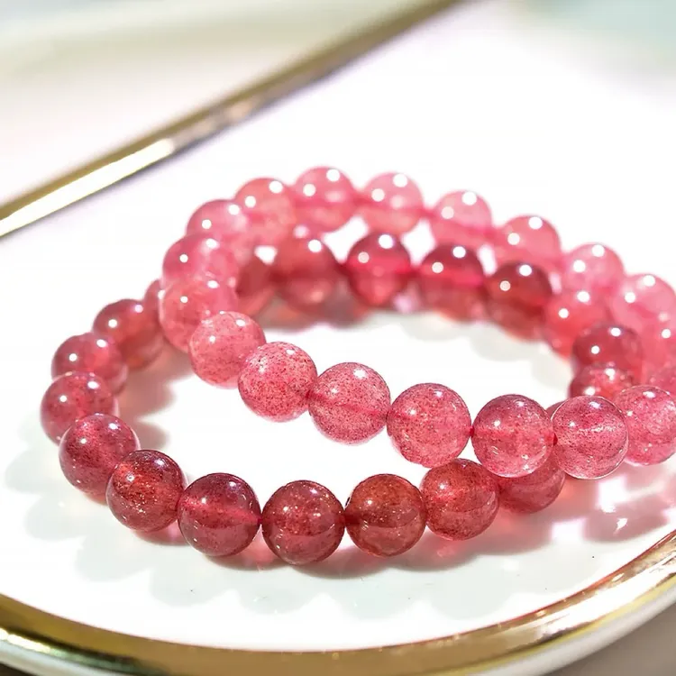 月老祠堂草莓晶高级精致手链生日礼物百搭时尚水晶送闺蜜生日礼物商品图