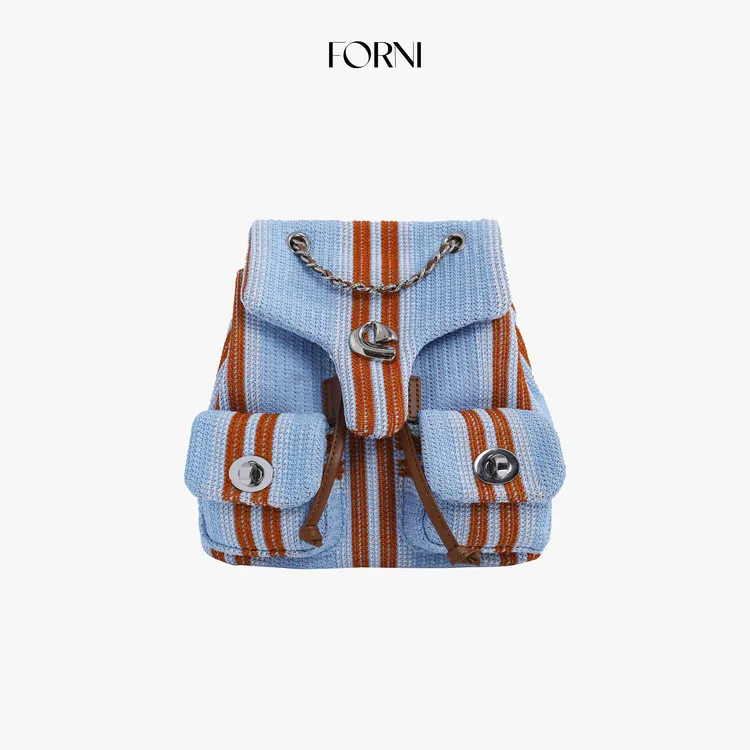 FORNI 热带公路 INS水洗感编织链条MINI手提双肩包