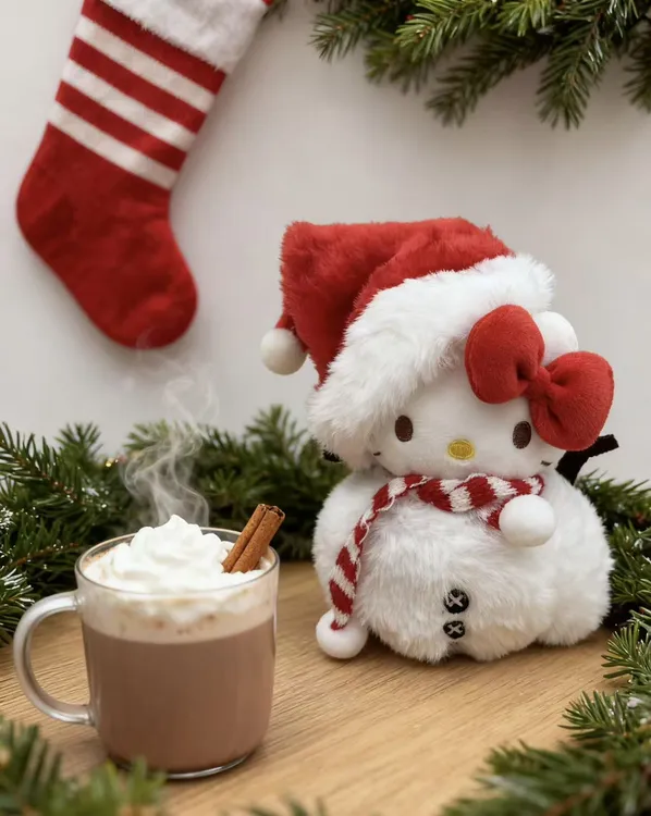 【新款】正版Hello kitty 圣诞雪人kt包包挂件钥匙扣生日礼物