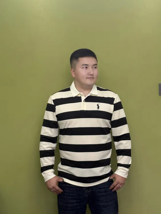  秋季男士商务休闲短袖条纹T恤POLO衫翻领刺绣宽松薄款上衣三色条