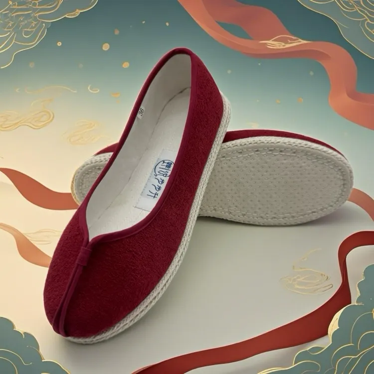 三峡步步升传统手工中式布鞋锁边纳底工艺千层底女款元宝席子铺底