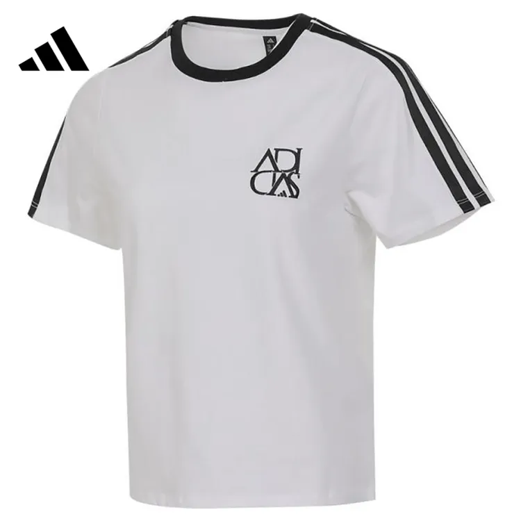 adidas阿迪达斯女子DANCE TEE2针织无领运动短T恤JY7627