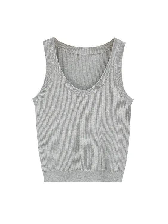 夏季针织薄款小吊带背心女外穿春夏季U领遮副乳内搭坎肩无袖上衣