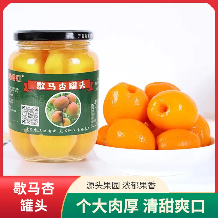 水果罐头大瓶装歇马杏罐头新鲜水果罐头休闲零食糖水罐头整箱装
