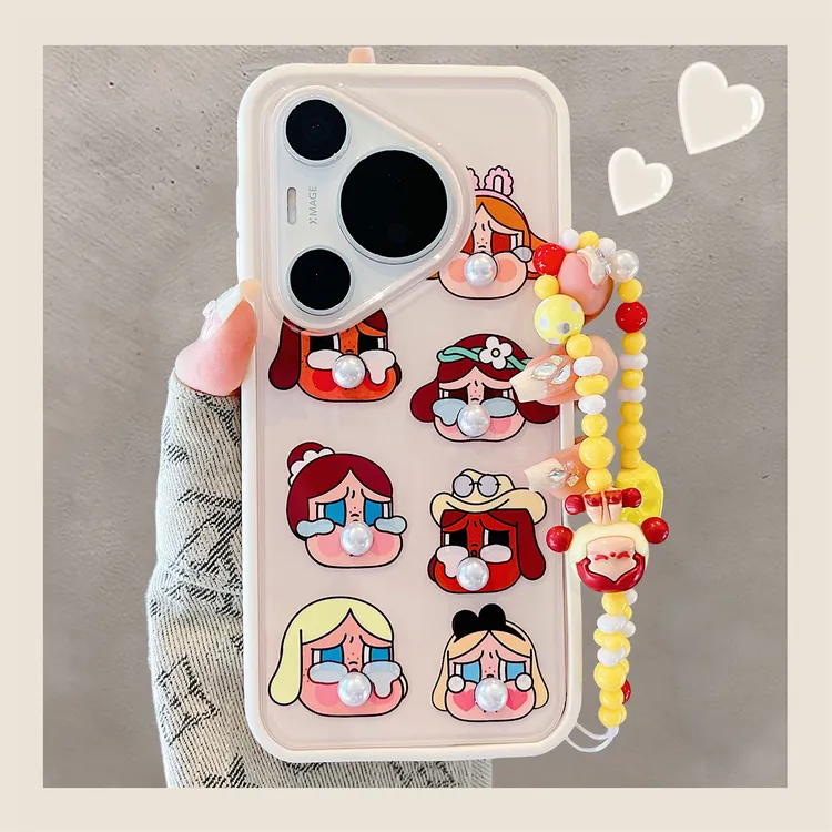 适用华为pura70pro+手机壳创意卡通吹泡泡哭娃三丽鸥pura80pro女