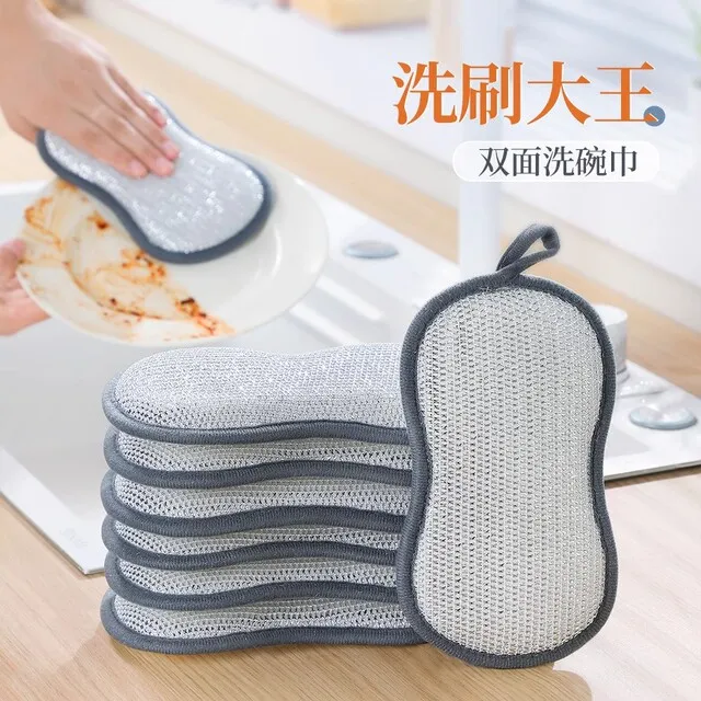 佳帮手洗碗布海绵擦钢丝双面家用吸水抹布厨房清洁刷锅加厚百洁布