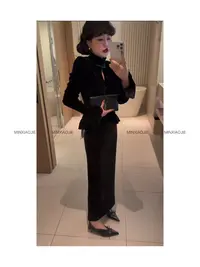 2201#国风盘口立领丝绒上衣