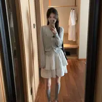 C/m2886 韩系简约百搭字母刺绣针织开衫