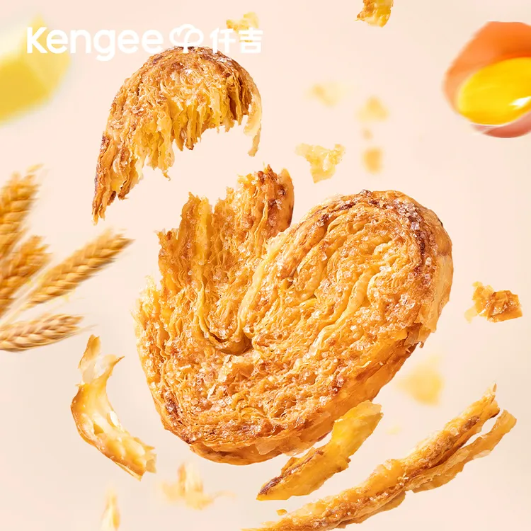 仟吉黄油蝴蝶酥不甜不油腻非油炸不含反式脂肪酸休闲零食酥脆糕点