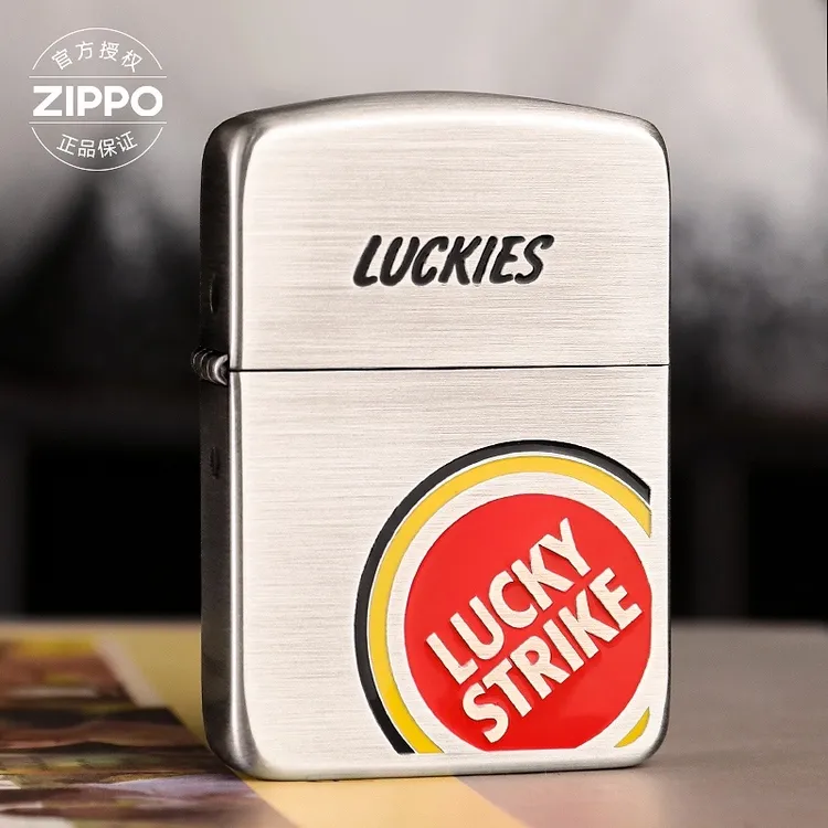 ZIPPO打火机正品/复刻拉丝古银-好彩 个性防风男士【鹰皇】DYJ1