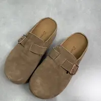 极简风休闲风包头拖马衔扣复古百搭
