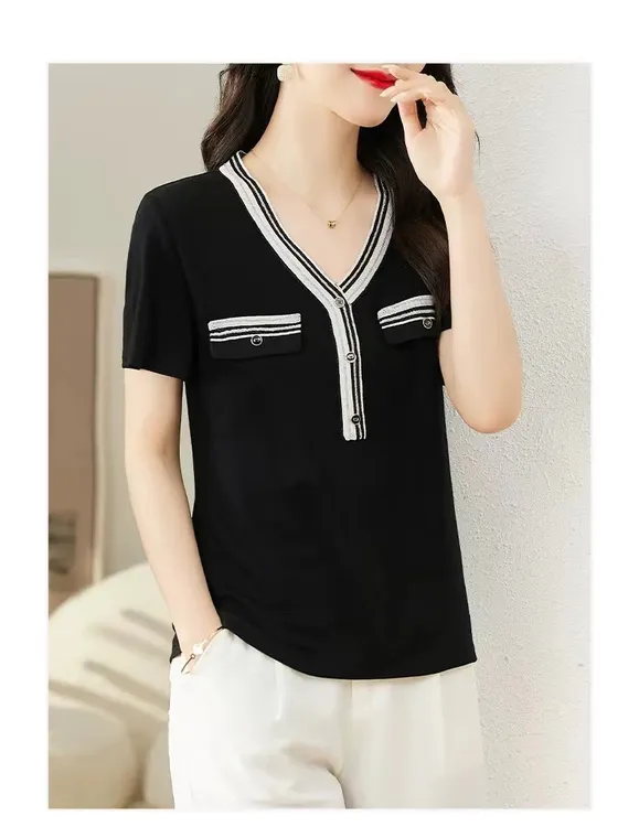 【SY160】短袖t恤女夏韩版2025年新款夏装女装女百搭上衣显瘦夏季