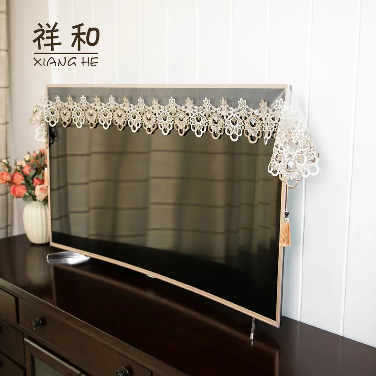 B001-2 网纱（40*180CM) 玛瑙灰蕾丝桌旗盖巾 55-65寸电视机