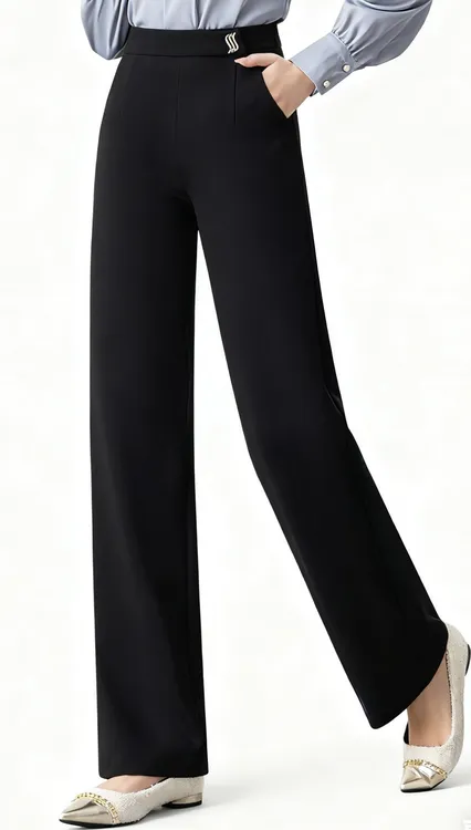 高级感窄版阔腿裤女裤子2025秋冬新款直筒裤垂感西装妈妈爆款长裤