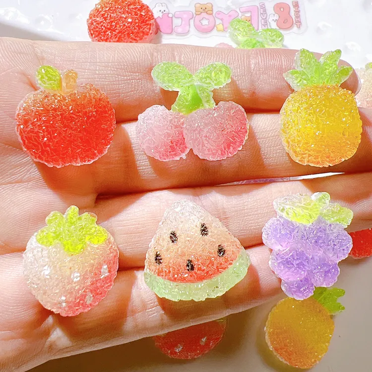 树脂贴片手工材料奶油胶手机壳diy发夹发饰服饰配件果冻水果
