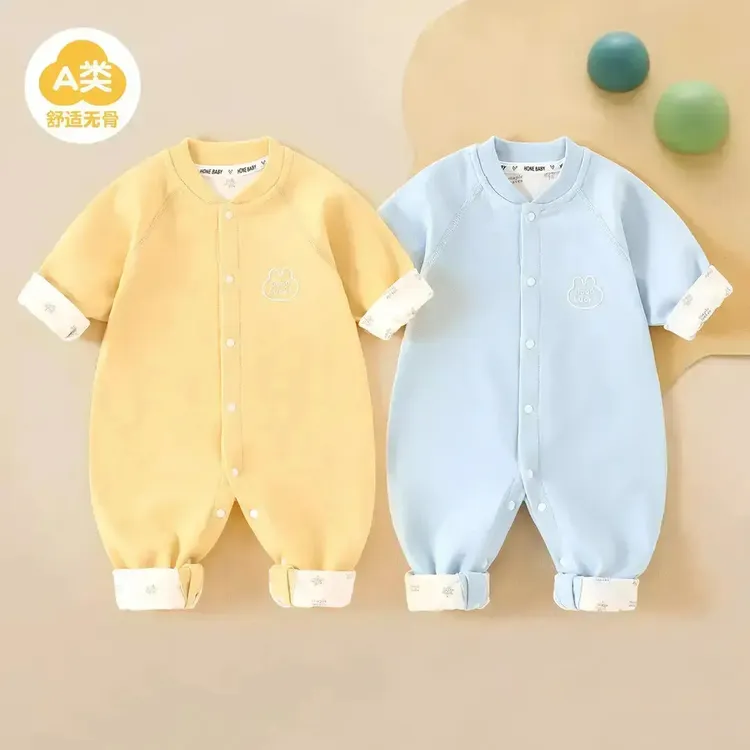 婴儿连体衣早春款加绒温感打底小童衣服春秋外出新生儿衣服哈衣商品图