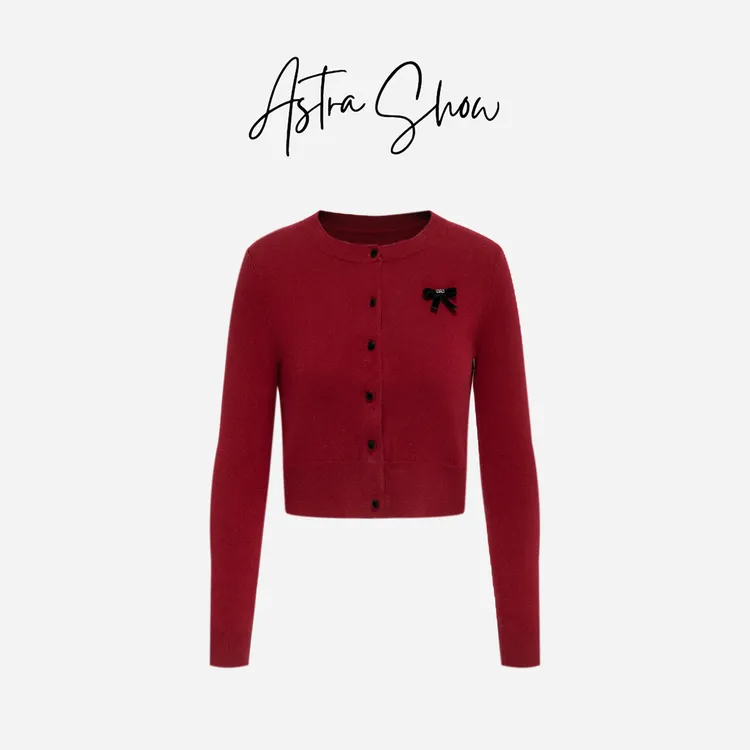 Astra闪闪|【绯色华章】小香风经典轻熟风针织开衫3191381