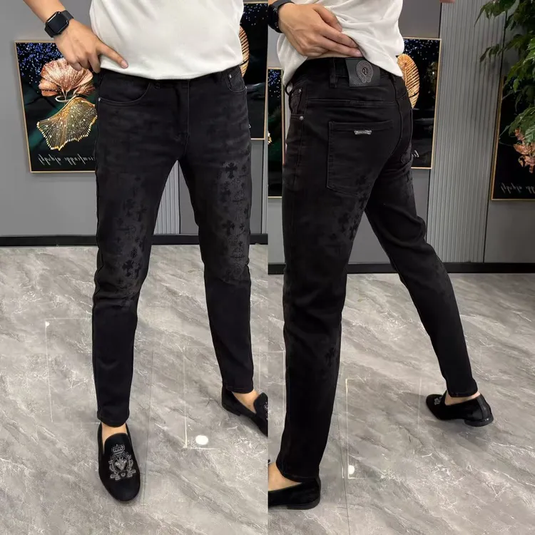 男潮流时尚秋季新款弹力修身个性牛仔裤男款爆款男士秋冬款裤子