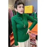 双面德绒高领内搭打底衫女款秋冬保暖堆堆领长袖T恤上衣时尚