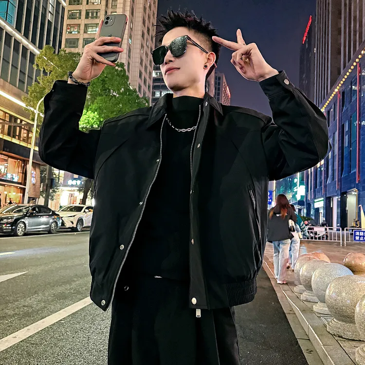 冬季夹克棉衣男爆款2025新款高级感男装痞帅炸街机车男士棉服外套