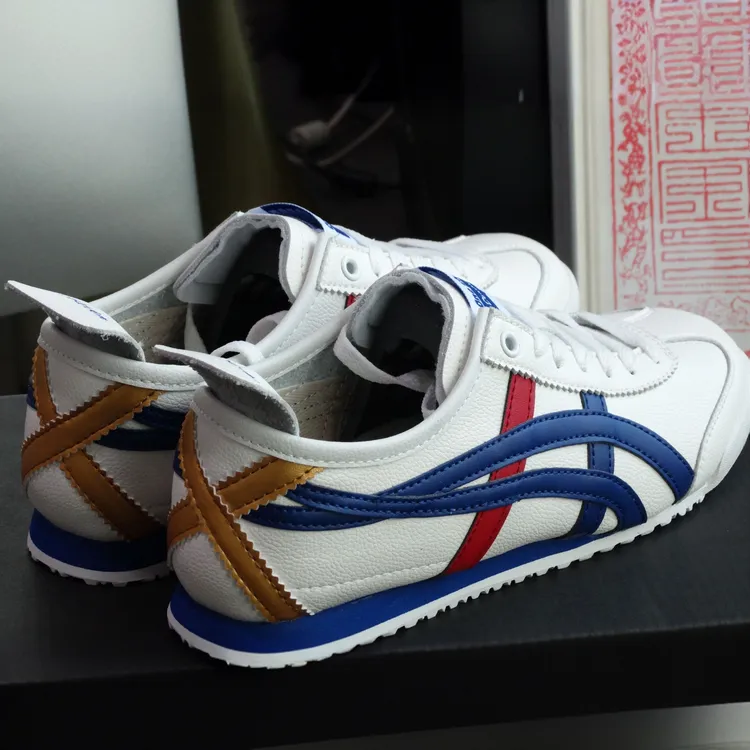 2025百搭虎冢鞋男女同款皮面运动休闲阿甘鞋德训鞋真皮平底情侣鞋