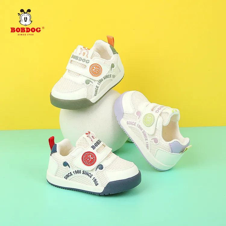 Bobdog/巴布豆【秋季单鞋】新款男女儿童休闲软底透气学步机能鞋509