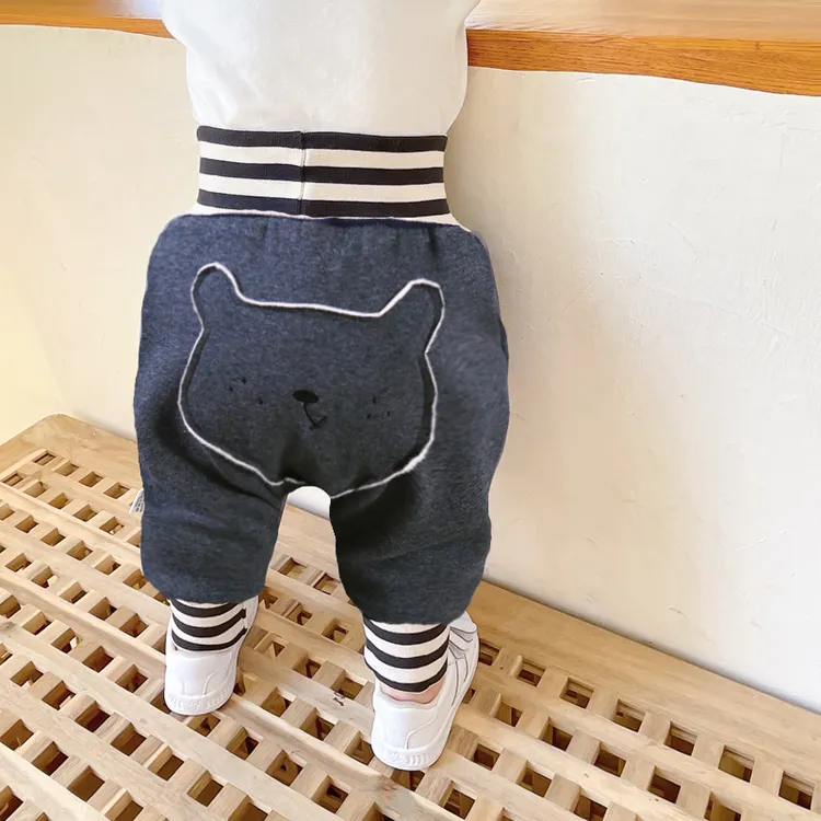 冬天高腰护肚宝宝裤子加绒加棉外穿婴儿大pp裤冬季加厚屁屁裤冬装