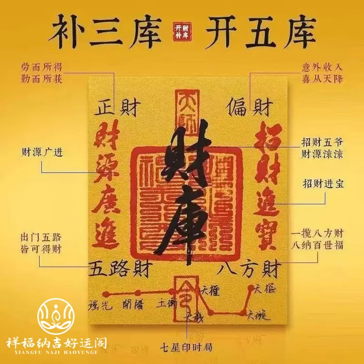 K【财库手机贴】金箔贴纸倪可老师推荐手机贴装饰暴富防摔发财创意