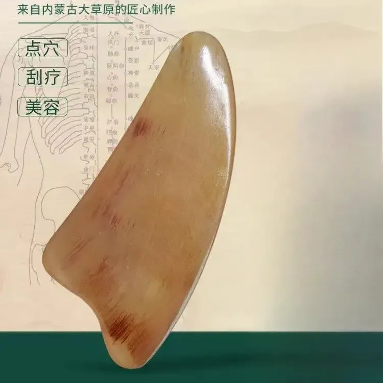 【天然】羊角刮痧刮疗板全身通用疏通经络面部美容XL
