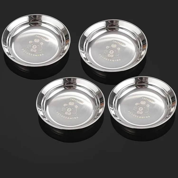 卡皮巴拉《到手四个》小吃碟小吃盘蘸料碟吐骨碟配菜碟儿童盘  316