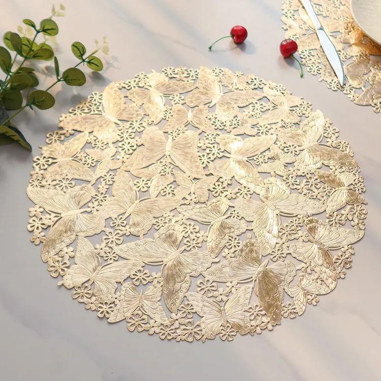 【到手2片】简约餐垫防滑装饰垫PVC软装饰桌垫盘垫创意花瓶垫隔热垫