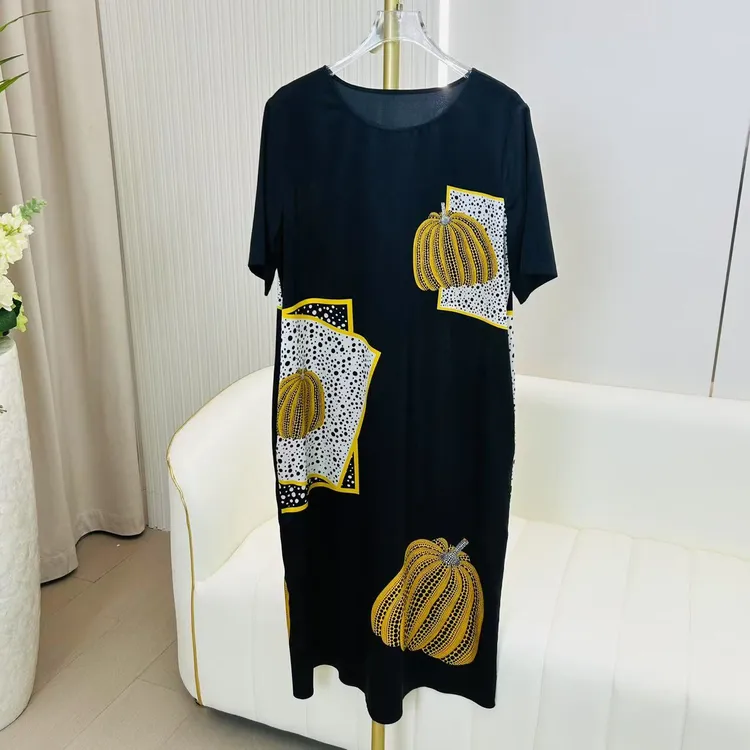 【宸慕】重磅气质高端轻奢桑蚕丝弹力缎连衣裙25564